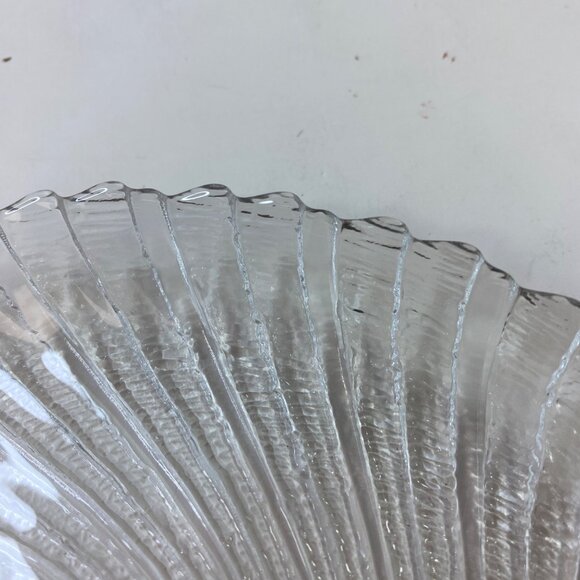 Arcoroc Seabreeze Pressed Swirl Pattern Clear Glass Dinner Plates Set 6 - Picture 5 of 6